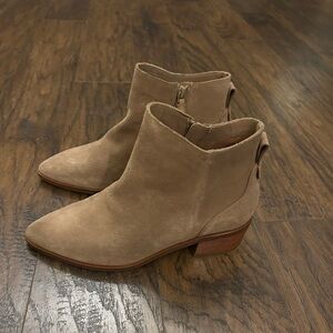Cole Haan Vayda Tan Suede Leather Booties Ankle Boot Women’s 7.5